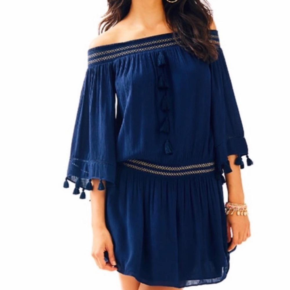 ❌SOLD❌Lilly Pulitzer l navy blue beach dress